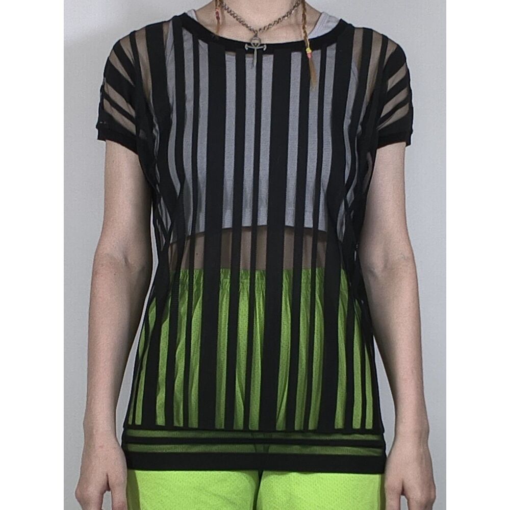 Sheer Striped Fitted Tshirt